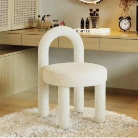 Elegant Living Room Furniture with Nordic Cashmere Armchair Backrest Cosmetic Chair Dining Chair Cosmetic Relaxing Leisure Chair