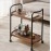New Solid Wood Trolley Stable Trolley Cart Strong Bearing Longevity Durable Double Layer Waterproof Sunscreen Bar Cart