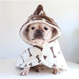 Pet Cloak Pajama Autumn and Winter Thickened Cotton Clothes Dog Cloak Teddy Pet Clothes Household Dog Clothes Dog Jacket