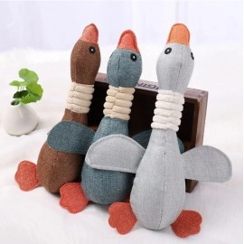 Duck Dog Toy for Aggressive Chewers Dog Squeaky Wild Goose Puzzle Training Toys Cute Soft Dog Chew Toy with Squeaker