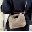 Women Faux Fur Handbags Zipper Small Lady Shoulder Bag Casual Tote Half-Moon Hobos Winder Crossbody Bag For Traveling Shopping