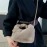 Women Faux Fur Handbags Zipper Small Lady Shoulder Bag Casual Tote Half-Moon Hobos Winder Crossbody Bag For Traveling Shopping