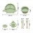 BPA Free Baby Silicone Sucker Bowl Plate Children's Tableware Training Fork Spoon Portable Feeding Snack Cup Dining Appliance